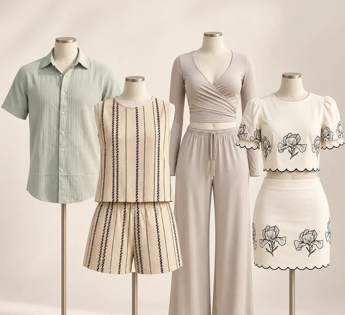 Clothing world — womenswear, menswear and matching sets